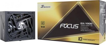 Блок питания Seasonic ATX 1000W Focus GX-1000 80+ gold (20+4pin) APFC 135mm fan 10xSATA Cab Manag RTL от магазина РЭССИ