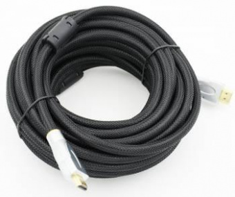Кабель аудио-видео HDMI (m)/HDMI (m) 10м. феррит.кольца Позолоченные контакты черный от магазина РЭССИ