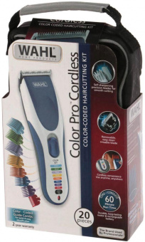 Машинка для стрижки Wahl Cordless ColorPro белый/синий (насадок в компл:10шт) от магазина РЭССИ