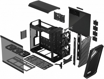 Корпус Fractal Design Torrent Black TG Light Tint черный без БП E-ATX 7x120mm 4x140mm 2x180mm 2xUSB3.0 audio от магазина РЭССИ