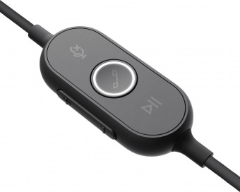 Наушники с микрофоном Logitech Zone Wired UC черный матовый 1.9м накладные USB оголовье (981-000875) от магазина РЭССИ