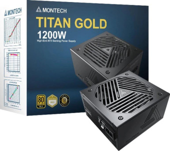 Блок питания Montech ATX 1200W TITAN GOLD Gen.5 80+ gold (20+4pin) APFC 135mm fan 12xSATA Cab Manag RTL от магазина РЭССИ
