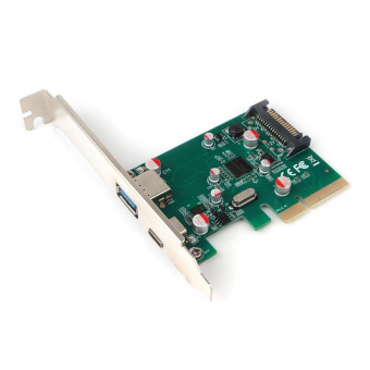 Контроллер USB 3.1 Gembird SPCR-02 в разъем PCI-e 1xUSB-A + 1xType-C от магазина РЭССИ