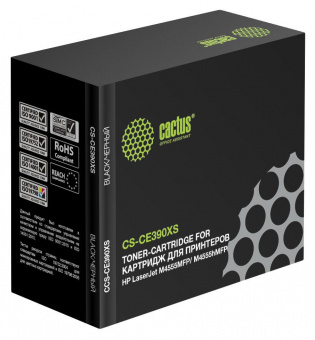 Картридж лазерный Cactus CS-CE390XS CE390X черный (24000стр.) для HP LJ M4555 от магазина РЭССИ