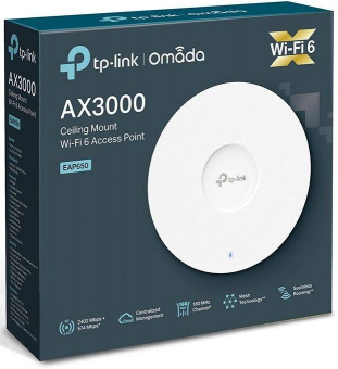 Точка доступа TP-Link EAP650 AX3000 10/100/1000BASE-TX белый от магазина РЭССИ