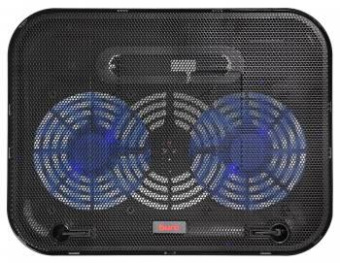 Подставка для ноутбука Buro BU-LCP140-B214H 14"338x255x22мм 1xUSB 2x 140ммFAN 480г металлическая сетка/пластик черный от магазина РЭССИ