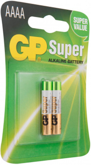 Батарея GP Super Alkaline GP 25A-2CR2 AAAA (2шт) блистер от магазина РЭССИ