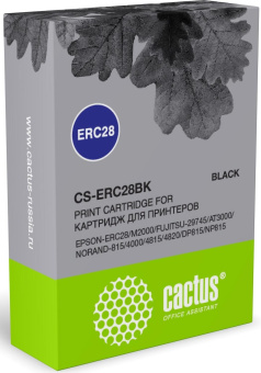 Картридж матричный Cactus CS-ERC28BK ERC28 черный для Epson ERC28/M2000/FUJITSU-29745/AT3000/NORAND-815/4000/4815/4820/DP815/NP815 от магазина РЭССИ
