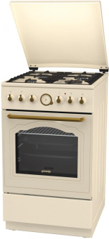 Плита Комбинированная Gorenje KS5250CLI слоновая кость (металлическая крышка) реш.чугун от магазина РЭССИ