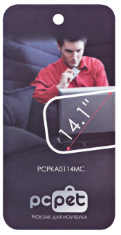 Рюкзак для ноутбука 14.1" PC Pet PCPKA0114MC пурпурный/белый полиэстер от магазина РЭССИ