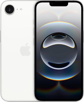 Смартфон Apple A3409 iPhone 16e 128Gb белый моноблок 3G 4G 1Sim 6.1" 1170x2532 iOS 18 48Mpix 802.11 a/b/g/n/ac/ax NFC GPS Protect от магазина РЭССИ