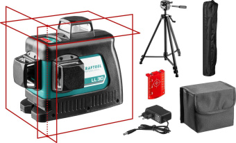 Нивелир лазерн. Kraftool 34640-3 цв.луч. красный 3луч. от магазина РЭССИ
