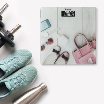 Весы напольные электронные Vitek VT-8074 макс.180кг розовый от магазина РЭССИ