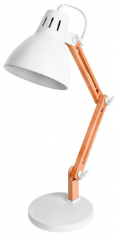 Светильник Camelion KD-355 C01 (14157) настольный на гибкой стойке E27 белый 40Вт от магазина РЭССИ