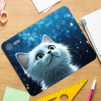 Коврик для мыши Cactus White Cat 300x250x3мм (CS-MPC-D11M) от магазина РЭССИ