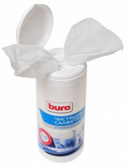 Салфетки Buro BU-Tmix универсальные туба 65шт влажных + 65шт сухих от магазина РЭССИ