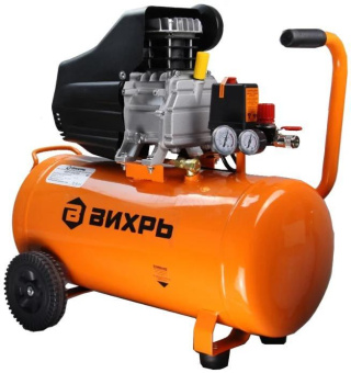 Компрессор поршневой Вихрь КМП-300/50 масляный 300л/мин 50л 2000Вт оранжевый/черный от магазина РЭССИ