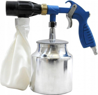 Пистолет пескоструйный Zitrek PG8 200л/мин соп.:7мм бак:0.75л синий от магазина РЭССИ