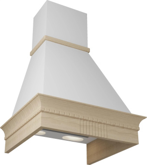 Вытяжка каминная Elikor Даниела 60П-650-П3Л белый муар управление: кнопочное (1 мотор) от магазина РЭССИ