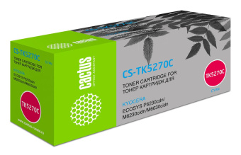 Картридж лазерный Cactus CS-TK5270C TK-5270C голубой (6000стр.) для Kyocera Ecosys P6230cdn/M6230cidn/M6630cidn от магазина РЭССИ