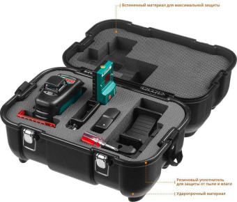 Нивелир лазерн. Kraftool 34640-4 цв.луч. красный 3луч. от магазина РЭССИ