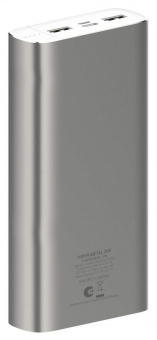 Мобильный аккумулятор Hiper METAL 20K 20000mAh 2.1A 2xUSB серебристый (METAL 20K SILVER) от магазина РЭССИ
