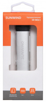 Устройство чтения карт памяти USB Type-C SunWind SW-CR056-S серебристый от магазина РЭССИ