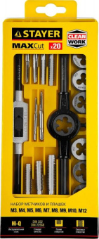 Набор метчиков и плашек Stayer 28012-H20 20 предметов от магазина РЭССИ