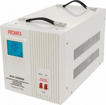 Стабилизатор напряжения Ресанта АСН-10000БА однофазный серый (63/6/40) от магазина РЭССИ