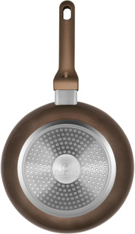 Сковорода Rondell Impressia RDA-1153 круглая 24см покрытие: Xylan Plus ручка несъемная (без крышки) коричневый от магазина РЭССИ