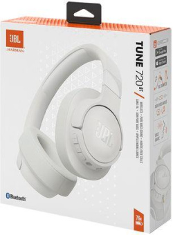 Гарнитура мониторные JBL Tune 720 BT 1.2м белый беспроводные bluetooth оголовье (JBLT720BTWHT) от магазина РЭССИ