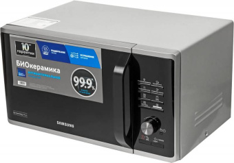 Микроволновая Печь Samsung MG23K3515AS/BW 23л. 800Вт серебристый/черный от магазина РЭССИ