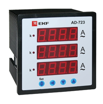 Цифровой трехфазный амперметр  EKF на панель PROxima ad-723 от магазина РЭССИ