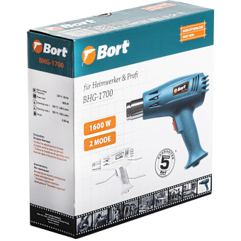 Технический фен BORT BHG-1700 91275691 от магазина РЭССИ