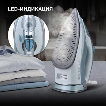 Утюг Hyundai H-SI01340 2800Вт голубой/белый от магазина РЭССИ