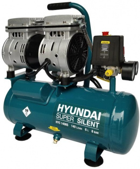 Компрессор поршневой Hyundai HYC 1406S безмасляный 140л/мин 6л 750Вт от магазина РЭССИ