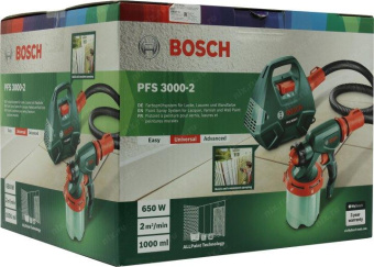 Краскопульт Bosch PFS 3000-2 650Вт бак:1000мл 300мл/мин от магазина РЭССИ