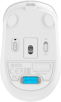 Мышь A4Tech Fstyler FG10CS Air белый/серый оптическая (2000dpi) silent беспроводная USB для ноутбука (4but) от магазина РЭССИ