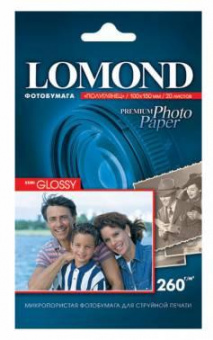 Фотобумага Lomond 1103302 10x15/260г/м2/20л./белый полуглянцевое для струйной печати от магазина РЭССИ