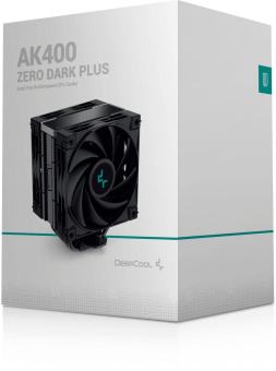 Устройство охлаждения(кулер) Deepcool AK400 Zero Dark Plus Soc-AM5/AM4/1151/1200/1700 черный 4-pin 28dB Al+Cu 220W 802gr Ret (R-AK400-BKNNMD-G-1) от магазина РЭССИ