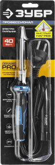 Паяльник Зубр Профессионал 55413-40 электрический 40Вт от магазина РЭССИ