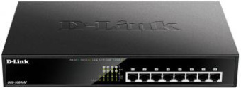 Коммутатор D-Link DGS-1008MP/B1A 8G 8PoE+ 125W неуправляемый от магазина РЭССИ