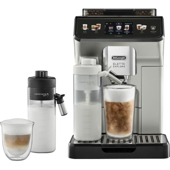 Кофемашина Delonghi Eletta Explore ECAM450.65.S 1450Вт серебристый от магазина РЭССИ