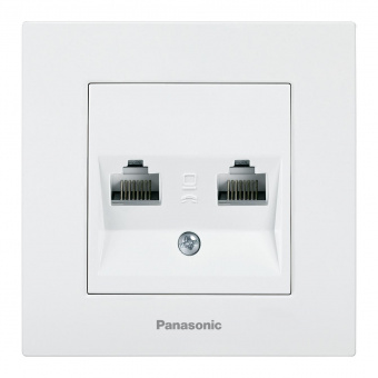 Розетка комп. Panasonic Karre Plus WKTC04072WH-RU скрыт. IP20 белый (упак.:1шт) от магазина РЭССИ