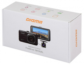 Видеорегистратор Digma FreeDrive 108 DUAL черный 1.3Mpix 1080x1920 1080p 140гр. GP2248 от магазина РЭССИ
