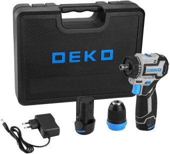 Дрель-шуруповерт Deko Loner 12V Pro аккум. патрон:быстрозажимной (кейс в комплекте) (085-1122) от магазина РЭССИ