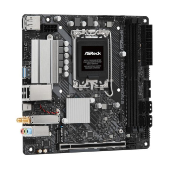 Материнская плата Asrock B760M-ITX/D4 WIFI Soc-1700 Intel B760 2xDDR4 mini-ITX AC`97 8ch(7.1) GbLAN+VGA+HDMI+DP от магазина РЭССИ