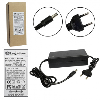 Блок питания 12V 4A LP40 разъём 5,5/2,5мм от магазина РЭССИ