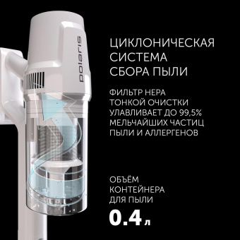 Пылесос Polaris PVCS 4050 CyclonicPRO 500Вт белый от магазина РЭССИ
