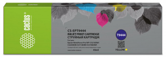 Картридж струйный Cactus CS-EPT9444 T9444 желтый (45мл) для Epson WorkForce WF-C5290DW/WF-C5790DW от магазина РЭССИ